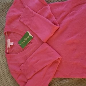 Lilly Pulitzer Pink V-Neck Sweater